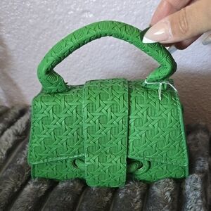 Green Woven Top-Handle Women's Handbag (Mini Bag)